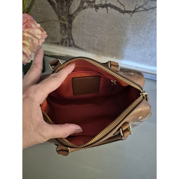 COACH F38312 VARISTY STRIPE MINI BENNETT SATCHEL X-BODY Purse Bag - Picture 9 of 16